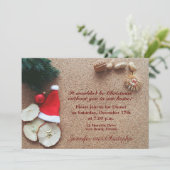 Traditioneel kerstdiner kaart (Staand voorkant)