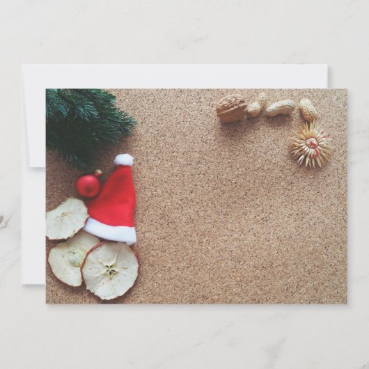 Traditioneel kerstdiner kaart (Achterkant)