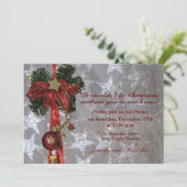 Traditioneel kerstdiner kaart (Staand voorkant)