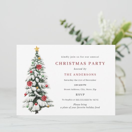 Traditioneel kerstfeest kaart (Staand voorkant)