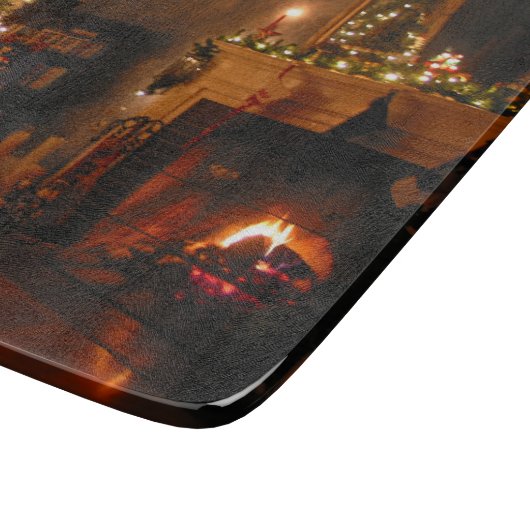 Traditioneel kerstglas snijplank (Hoek)