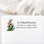 Traditioneel kerstgroen en lente etiket (Insitu)