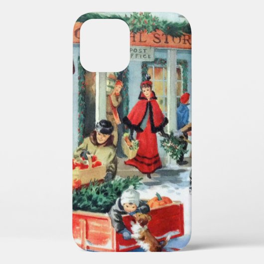 traditioneel kerstinkopen Case-Mate iPhone case (Achterkant)