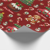 Traditioneel kerstinpakpapier cadeaupapier (Hoek)