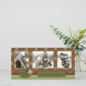 Traditioneel kerstkaarttrio feestdagenkaart (Staand voorkant)