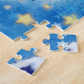 Traditioneel kerstkerstbericht, briefkaart, legpuzzel (Zijkant)