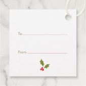 Traditioneel kerstkransgeschenk bedankjes labels (Achterkant)