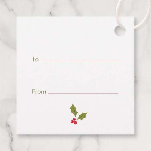 Traditioneel kerstkransgeschenk bedankjes labels (Achterkant)