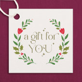 Traditioneel kerstkransgeschenk bedankjes labels