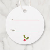 Traditioneel kerstkransgeschenk bedankjes labels (Achterkant)