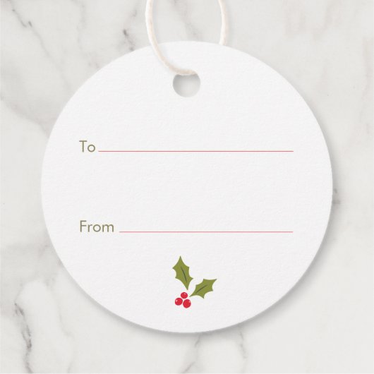 Traditioneel kerstkransgeschenk bedankjes labels (Achterkant)