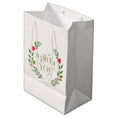 Traditioneel kerstkransgeschenk medium cadeauzakje (Voorkant Gekanteld)