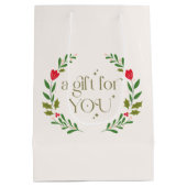 Traditioneel kerstkransgeschenk medium cadeauzakje (Achterkant)