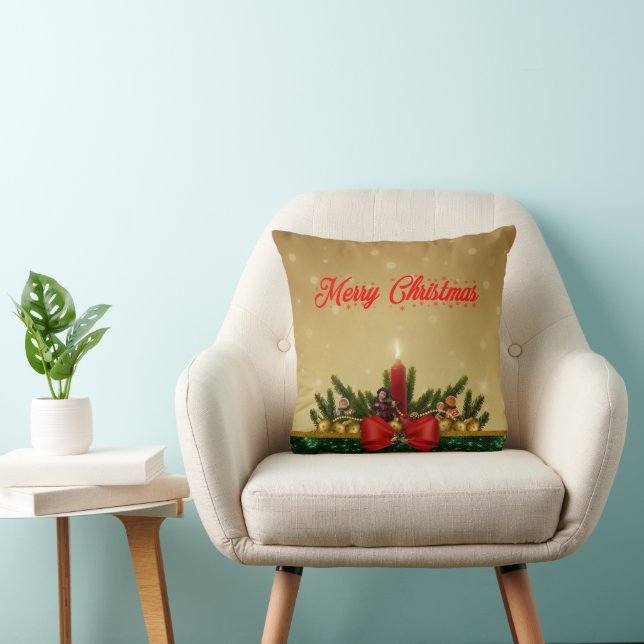 Traditioneel Kerstmis Loofwerk & Decoraties Kussen (Stoel)