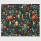 Traditioneel kerstontwerp cadeaupapier (Vlak)