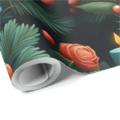 Traditioneel kerstontwerp cadeaupapier (Rol Hoek)