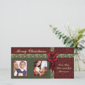 Traditioneel Kerstontwerp Feestdagenkaart (Staand voorkant)