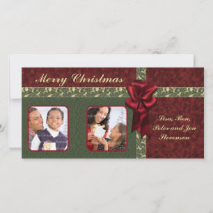 Traditioneel kerstontwerp feestdagenkaart