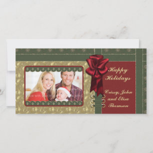 Traditioneel kerstontwerp feestdagenkaart