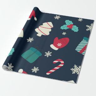 Traditioneel kerstpapier cadeaupapier