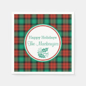 Traditioneel kerstpatroon op maat servetten (Voorkant)