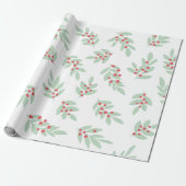 Traditioneel kerstpatroonpapier met mint cadeaupapier (Uitgerold)