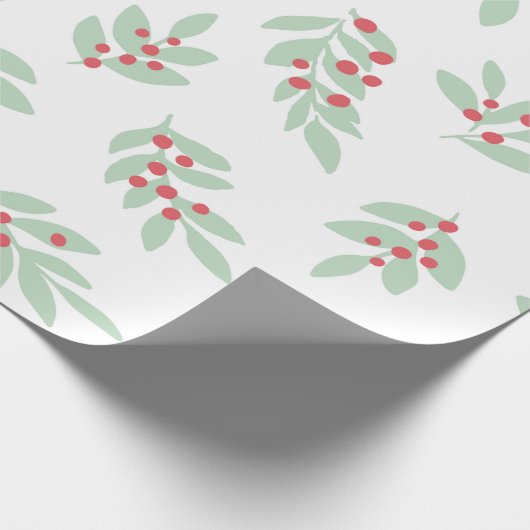 Traditioneel kerstpatroonpapier met mint cadeaupapier (Hoek)