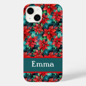 Traditioneel kerstpunsettiaspatroon  Case-Mate iPhone case (Achterkant)