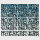 Traditioneel kerstrendier cadeaupapier (Vlak)