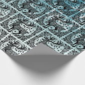 Traditioneel kerstrendier cadeaupapier (Hoek)