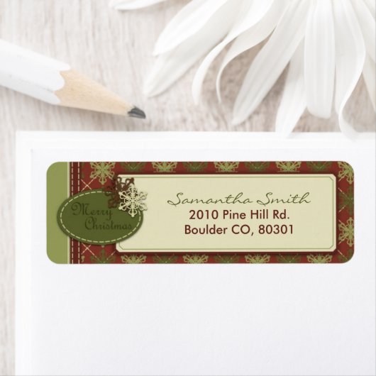 Traditioneel kerstretour label (Insitu)