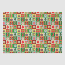 Traditioneel kerstrood groen kantelpatroon