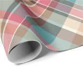 Traditioneel kerstvioolblauw rood roodpatroon cadeaupapier (Rol Hoek)