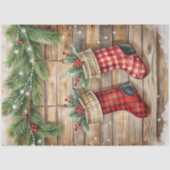 Traditioneel Kerstweefpapier aquarel Tissuepapier (Voorkant)