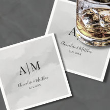 Traditioneel Klassiek Eenvoudig Monogram Trouwen