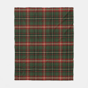 Traditioneel klassiek groen tartan Kerstmis geruit Fleece Deken