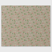 Traditioneel/klassiek kerstbloemenpapier cadeaupapier (Vlak)