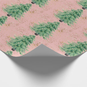 Traditioneel/klassiek kerstboompapier cadeaupapier