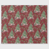 Traditioneel/klassiek kerstboompapier cadeaupapier (Vlak)