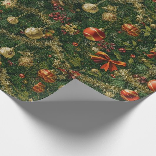 Traditioneel/klassiek kerstpapier cadeaupapier (Hoek)