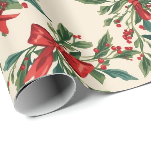 Traditioneel/klassiek kerstpapier cadeaupapier (Rol Hoek)