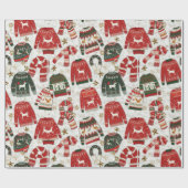 Traditioneel/klassiek kerstpapier cadeaupapier (Vlak)