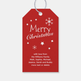 Traditioneel - Klassiek Rood - Kerst cadeau Tags Cadeaulabel