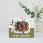 Traditioneel klassiek thema feestdagenkaart (Staand voorkant)