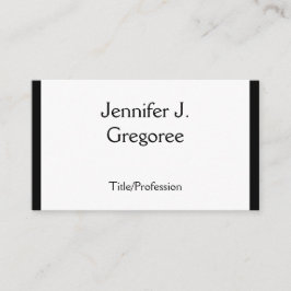 Traditioneel, Klassiek Visitekaartje