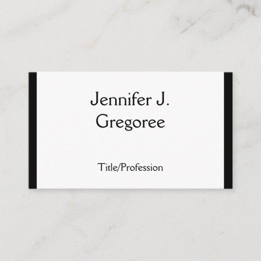 Traditioneel, Klassiek Visitekaartje (Voorkant)