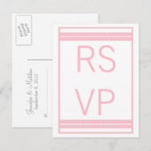 Traditioneel Klassieke Stripes RSVP-Briefkaart Uitnodiging Briefkaart (Voorkant / Achterkant)