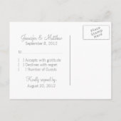 Traditioneel Klassieke Stripes RSVP-Briefkaart Uitnodiging Briefkaart (Achterkant)