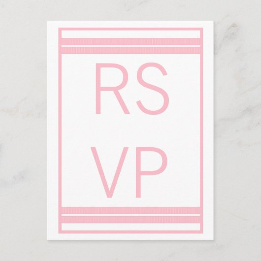 Traditioneel Klassieke Stripes RSVP-Briefkaart Uitnodiging Briefkaart (Voorkant)