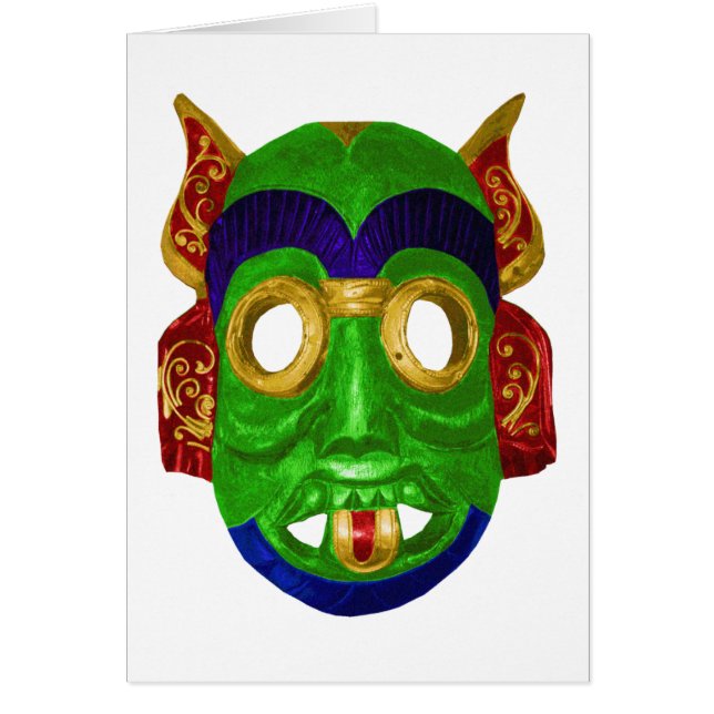 Traditioneel kleurig Thaise Masker (Voorkant)